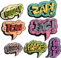Comic sound effects - Colour
