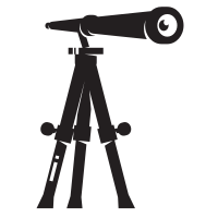 Telescope silhouette