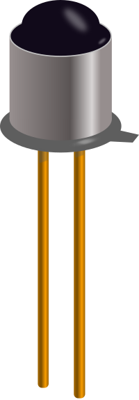 Phototransistor in metal can