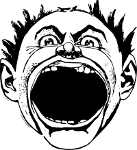 Screaming man