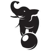 Elephant on ball