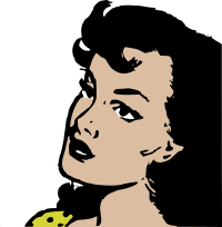 Retro comic woman