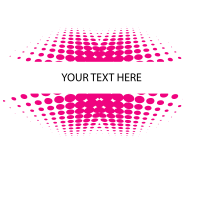 Halftone design with text