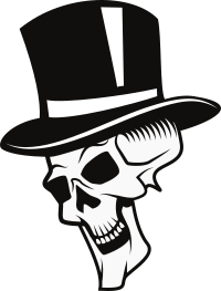Skull in top hat