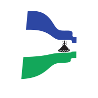 Waving flag of Lesotho