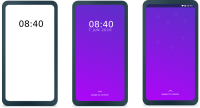 Generic Android smartphone mockup 3 variations - with outline
