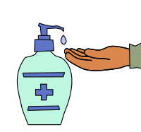 Hand with Hand Sanitizer