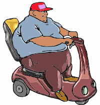 Big Man on Scooter