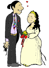 Maori Couple getting married