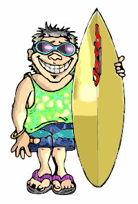 A Surfer Dude with his Board