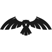 Bird spread wings