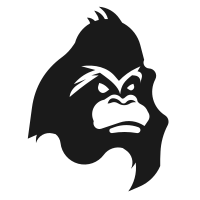 Monster gorilla silhouette