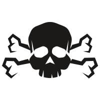 Skull stencil clip art