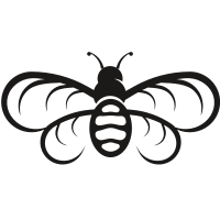 Cute bee silhouette