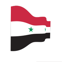 Waving flag of Syria