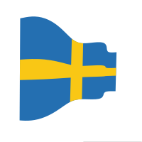 Waving flag of Sweden