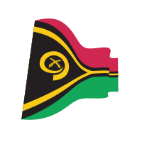 Waving flag of Vanuatu