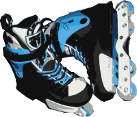 Blue Inline Skates