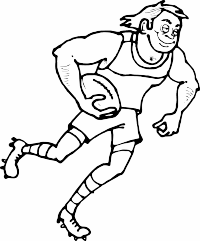 Aussie rules rugby player in b-w
