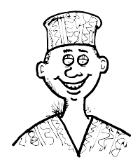African Man in traditional head dress