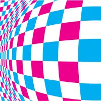 Blue and pink tiles