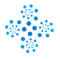 Blue dots abstract shape
