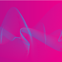 Pink background with flowing lines