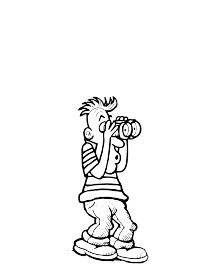A man with binoculars