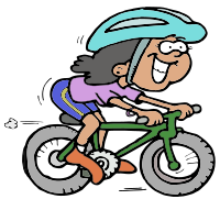 A woman riding a bike fast - remix