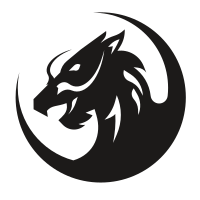 Dragon monster silhouette clip art