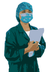 Woman in Scrubs