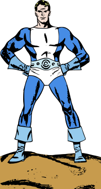 Retro super hero