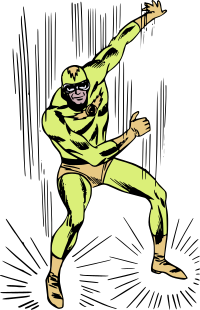 Retro super hero