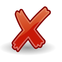 Tango style red failed icon
