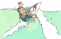 A Surfer on a wave