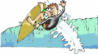 A Surfer riding a wave