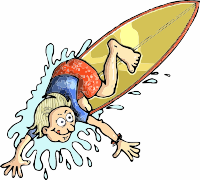 A Surfer Riding a wave