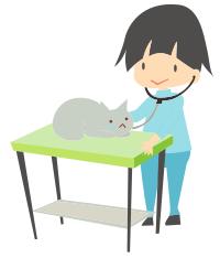 Veterinarian with Sad Cat