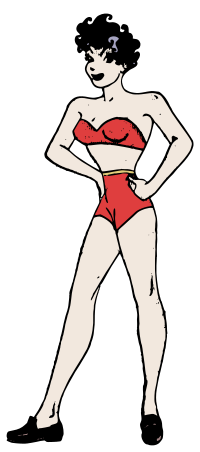 Sporty Lady in Red