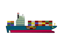 Container Ship - Clipart Remix