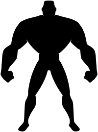Big guy silhouette