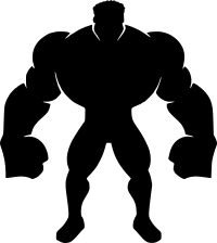 Muscle guy silhouette