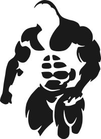 Faceless bodybuilder