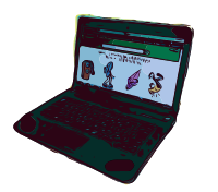 Simple Open Laptop