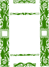 Stylish Green Vines Frame