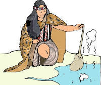 A Maori Girl Cooking