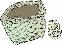 A Maori Flax Bag and bone Tiki