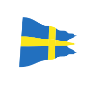 Swedish flag waving