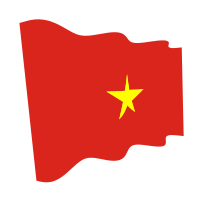 Vietnam waving flag clip art