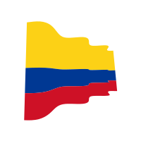 Waving flag of Colombia